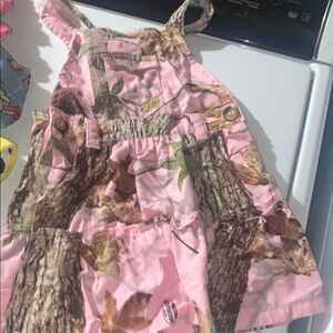 Pink Camouflage Kids Overalls